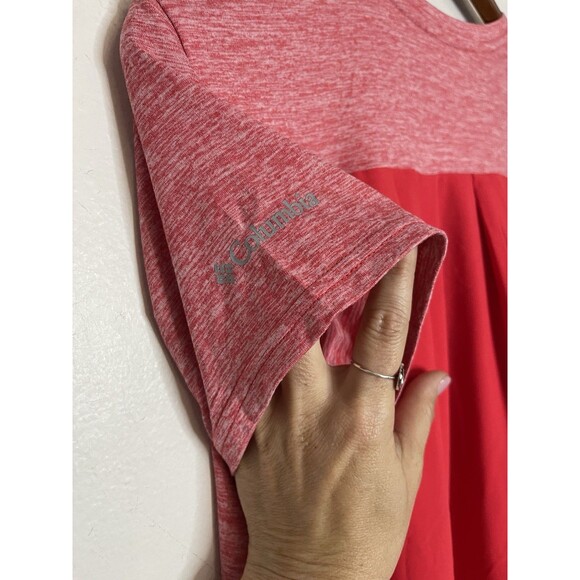 Columbia Women's Medium Coral Red Mini Shift Dress Pockets Causal - Picture 9 of 9